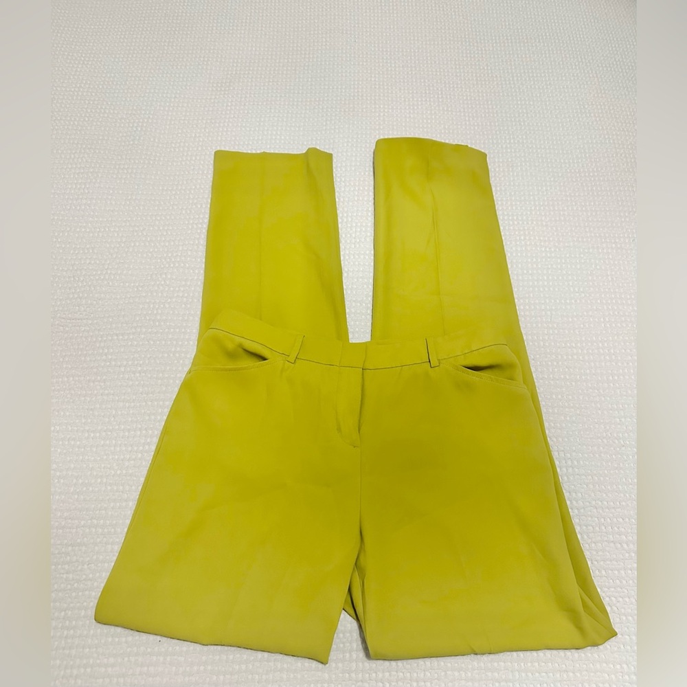 BCBGMaxazria chartreuse blazer pantsuit set - Picture 7 of 8